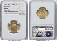 Sardinia. Carlo Felice gold 20 Lire 1825 (Eagle)-L AU55 NGC, Torino mint, KM118.1, Fr-1136. HID09801242017 © 2024 Heritage Auctions | All Rights Reser...