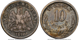 Republic 4-Piece Lot of Certified 10 Centavos NGC, 1) 10 Centavos 1870/69 Pi-O - VF25, San Luis Potosi mint, KM403.9 2) 10 Centavos 1871 Pi-O - VF Det...