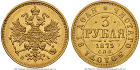 Alexander II gold 3 Roubles 1875 CПБ-HI MS61 NGC, St. Petersburg mint, KM-Y26, Fr-164. HID09801242017 © 2024 Heritage Auctions | All Rights Reserved...