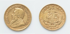 Republic gold 1/2 Pond 1897 VF, Pretoria mint, KM9.2, Fr-3. 19.1mm. 3.98gm. Last year of type. HID09801242017 © 2024 Heritage Auctions | All Rights Re...