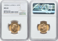 George V gold Sovereign 1929 MS64 NGC, Pretoria mint, KM-A22, S-4005. HID09801242017 © 2024 Heritage Auctions | All Rights Reserved