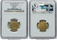 Barcelona. Joseph Napolean gold 20 Pesetas 1812-Ba AU55 NGC, Barcelona mint, KM76, Cal-4. HID09801242017 © 2024 Heritage Auctions | All Rights Reserve...