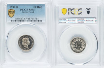 Confederation 4-Piece Lot of Certified Multiple Rappen PCGS, 1) 10 Rappen 1944-B - SP67, KM27 2) 10 Rappen 1931-B - MS67, KM27 3) 10 Rappen 1952-B - S...