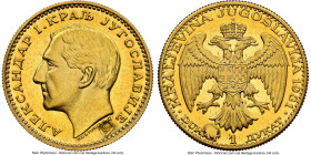 Alexander I gold "Corn Countermarked" Ducat 1931-(k) MS66 NGC, Belgrade mint, KM12.2. A stunning example featuring a pinpoint strike, complemented by ...