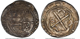 Philip II Cob 4 Reales ND (1578-1595) P-B XF40 PCGS, Potosi mint, KM4.2, Cal-525. 13.53gm. Variety w/ 6 Fleur de lis. HID09801242017 © 2024 Heritage A...