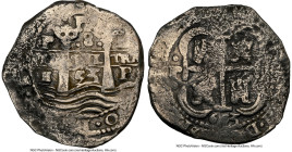 Philip IV "Capitana" Cob 8 Reales 1653 P-E-PH XF Details (Sea Salvaged) NGC, Potosi mint, KM-21. 25.55gm. Salvaged from the "Capitana" (sunk in 1654 o...