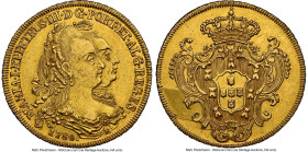 Maria I & Pedro III gold 6400 Reis (Peça) 1784-R AU Details (Cleaned) NGC, Rio de Janeiro mint, KM199.2. HID09801242017 © 2024 Heritage Auctions | All...