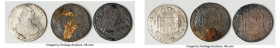 Charles IV 3-Piece Lot of Shipwreck 8 Reales NG-M, Nueva Guatemala mint, KM53. Partially conserved and retaining some encrustation. Dates visible: 180...