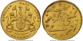 British India. Madras Presidency gold "Fame" Mohur ND (1819) MS62 NGC, Madras mint, KM421.2, Prid-241. A very seldom-seen issue with only 11 examples ...