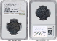 Charles & Johanna "Early Series" 2 Reales ND (1536-1538) M-R VF Details (Environmental Damage) NGC, Mexico City mint, KM0011, Cal-87. Latin "R" variet...