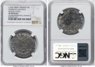 Charles & Johanna "Early Series" 4 Reales ND (1536-1538) M-P XF Details (Environmental Damage) NGC, Mexico City mint, Cal-117. Assayer "P," oval panel...