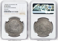 Charles III "Hartwell" 8 Reales 1786 Mo-FM XF Details (Saltwater Damage) NGC, Mexico City Mint, KM106.2a. Salvaged from the "Hartwell" (sunk in 1787 o...