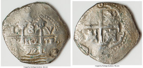 Charles II Cob 8 Reales 1692 VF (Saltwater Effects), Lima mint, KM24, Cal-597. 23.9gm. Accompanied by HMS Association insert. HID09801242017 © 2024 He...