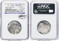 Philip II-Philip III "São José" Cob 4 Reales ND (1556-1622) Shipwreck Effect NGC, Salvaged from the "São José" (sunk in 1622 off Mozambique, Africa). ...