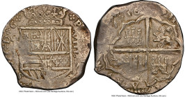 Philip IV Cob 8 Reales ND (1630-1639)-P MS62 NGC, Toledo mint, KM39.7, Cal-Type-351. 27.07gm. A significant Philip IV Cob example, at a grade seldom e...