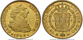 Charles III 2 Escudos 1788/74 M-M AU58 NGC, Madrid mint, KM417.1a. Unlisted overdate. HID09801242017 © 2024 Heritage Auctions | All Rights Reserved