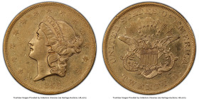Republic "S.S. Central America" gold 20 Dollars 1852 AU53 PCGS, Philadelphia mint, KM74.1. Type 1 Double Eagle. Salvaged from the "S. S. Central Ameri...