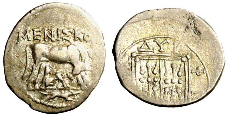 ILLIRIA. Philota and Meniskos magistrati, magistrates (ca. 80-55 aC) Dracma per ...