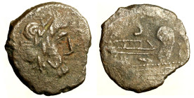 ANONIME (dopo 211 a.C.) Semisse (22 mm, g. 3.84). Testa laur. di Saturno a ds. R/ Prora di nave a ds. Cr. 56/3; Syd. 143a. AE +BB 