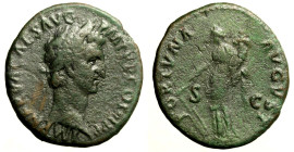 NERVA (96-98) Asse. Testa laur. a ds. R/ Fortuna stante a sn. C. 67; RIC 83 (g. 8,96) AE BB