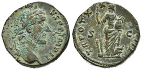 ANTONINO PIO (138-161). Roma. Sesterzio. 156-157 circa. AE (23,67 g). D/ ANTONINVS AVG PIVS PP IMP II, testa laureata a destra; R/ TR POT XX COS IIII,...