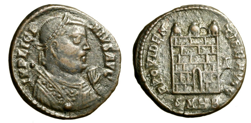 LICINIO I (308-324) Follis ridotto per Eraclea (316-317) IMP LICINIVS AVG, Busto...