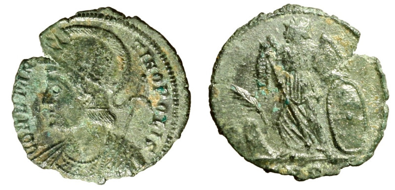 COMMEMORATIVE DI COSTANTINOPOLI (ca. 330-333). Follis ridotto per Treviri (18 mm...