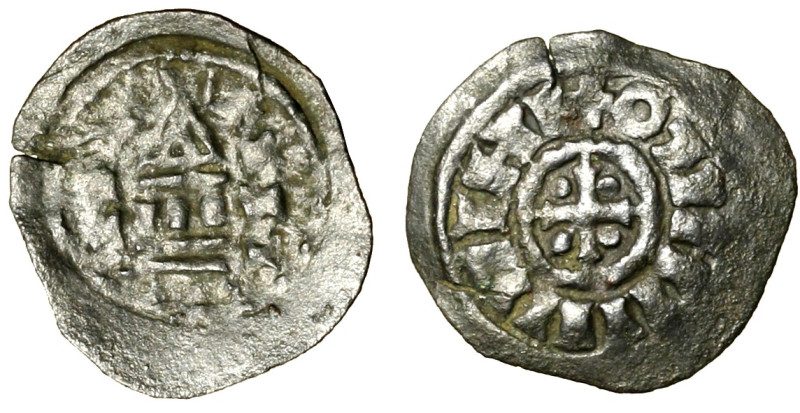 VENEZIA. Ottone I o II di Sassonia (962-983) Denaro scodellato. Croce accantonat...