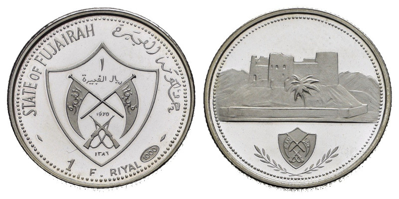 EMIRATI ARABI. FUJAIRAH. Mohammed bin Hamad Al Sharqi (1952-1974). 1 Riyal AH 13...