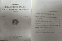 A.A.V.V. - Memorie dell'accademia Italiana di studi filatelici e numismatici. Volume I Fascicolo I. Reggio Emilia, 1978. VITTORIO PICOZZI - Principali...