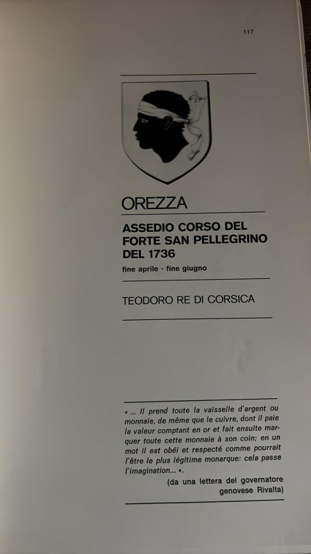 TRAINA M. – Gli assedi e le loro monete. –. Orezza: Assedio corso del forte san ...