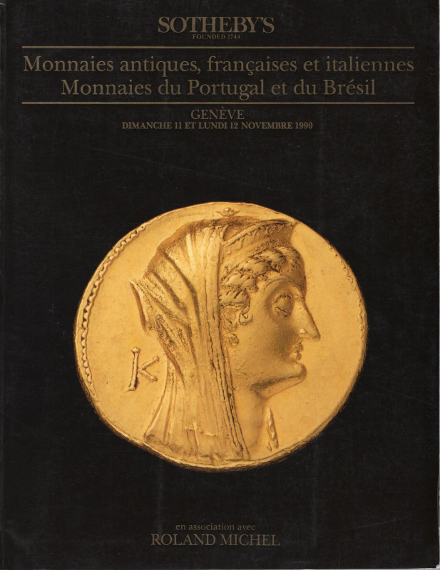 SOTHEBY’S. - Geneve, 11\12 – Novembre, 1990. Monnaies antiques, francaise et ita...