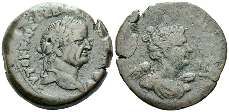 Egypt, Alexandria Vespasian, 69-79 Drachm circa 70-71 (year 3), Æ 35.80 mm., 26....