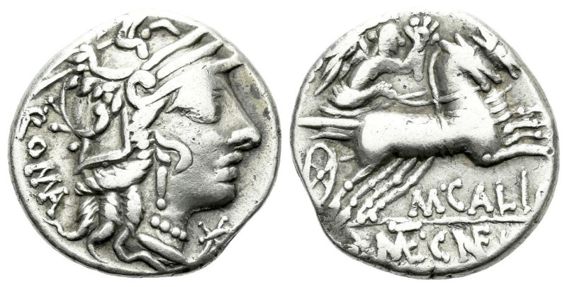 M. Calidius, Q. Metellus and Cn. Fulvius Denarius 117 or 116, AR 17.50 mm., 4.00...