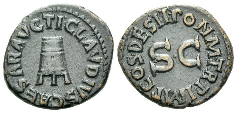 Claudius, 41-54 Quadrans Rome circa 41-43, Æ 17.00 mm., 2.72 g.
Legend around m...