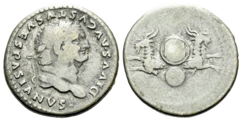 Divus Vespasian Denarius Rome 80-81, AR 18.00 mm., 3.16 g.
Laureate head r. Rev...