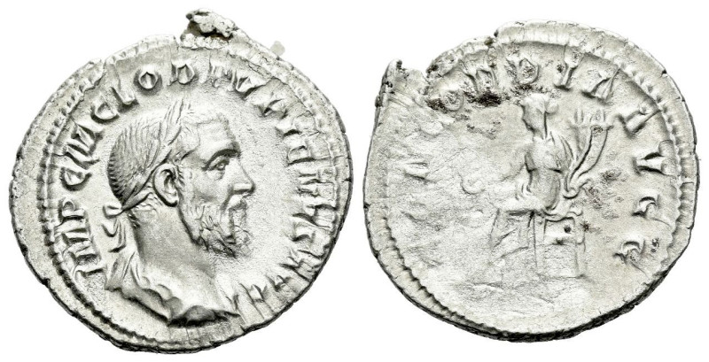 Pupienus, 238 Denarius Rome 238, AR 20.00 mm., 2.85 g.
Laureate, draped and cui...