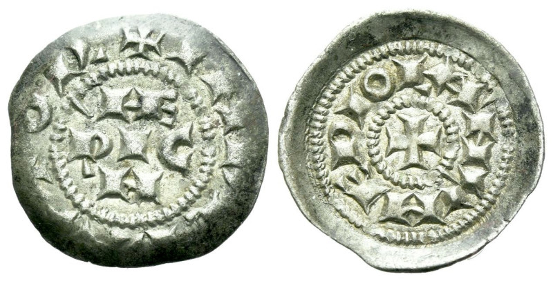 Milano, Comune Denaro in name of Enrico VI circa 1167-1250, AR 15.00 mm., 0.70 g...