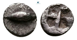 Mysia. Kyzikos circa 500 BC. Tetartemorion AR