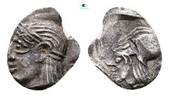 Mysia. Lampsakos circa 500-450 BC. Tetartemorion AR
