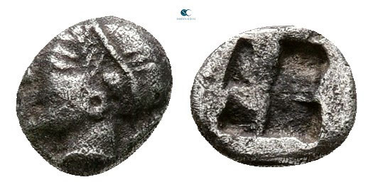 Ionia. Phokaia circa 521-478 BC. 
Tetartemorion AR

5 mm, 0,23 g



Nearl...