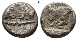 Caria. Uncertain mint circa 500-450 BC. Hemidrachm AR