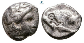Satraps of Caria. Hekatomnos 392-377 BC. Diobol AR