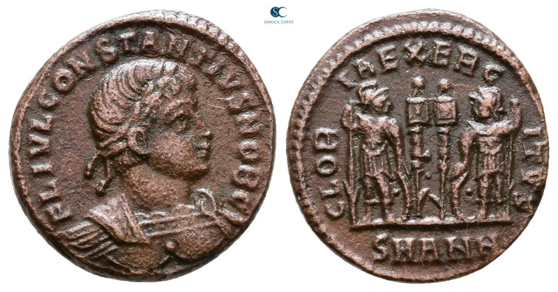 Constantius II, as Caesar AD 337-347. Antioch
Follis Æ

17 mm, 2,60 g



...