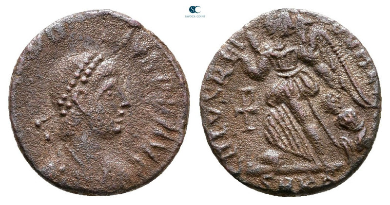 Theodosius I AD 379-395. Cyzicus
Follis Æ

11 mm, 0,84 g



Nearly Very F...