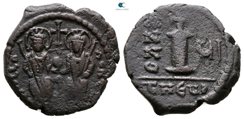 Justin II and Sophia AD 565-578. Theoupolis (Antioch)
Decanummium Æ

20 mm, 4...