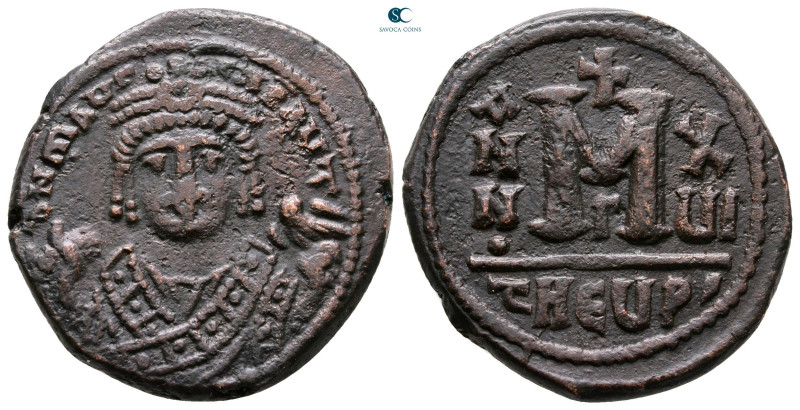 Maurice Tiberius AD 582-602. Theoupolis (Antioch)
Follis or 40 Nummi Æ

27 mm...