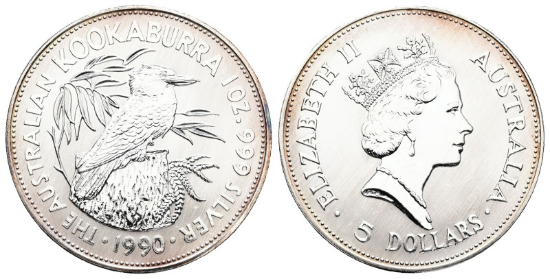 Australia. AD 1990. Kookaburra
5 Dollars

 mm, 31,1 g



Mint State