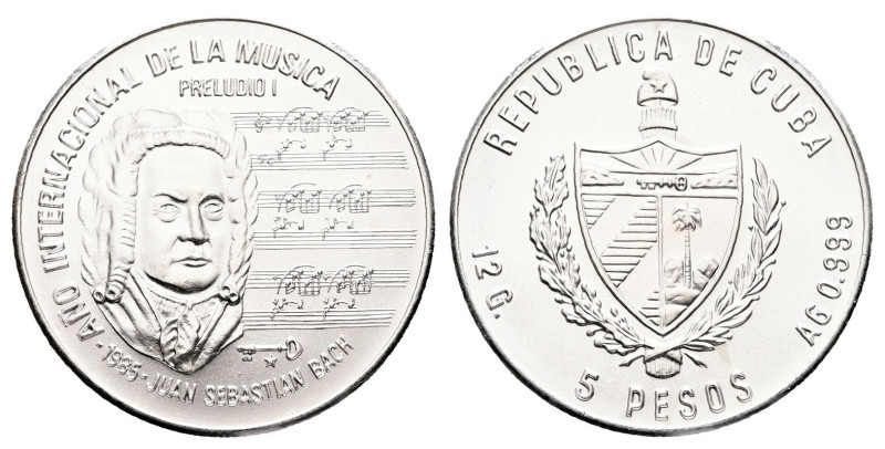 Cuba. AD 1985. Johann Sebastian Bach
5 Pesos

 mm, 12 g



Mint State