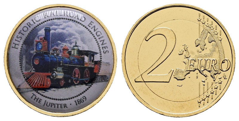 Germany. AD 2002-2024. Historic Railroad Engines
2 Euro with application

 mm...